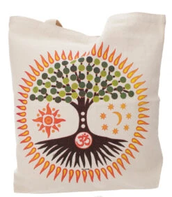 No Time Shopper Tasche, Stabile Einkaufstasche, Strandtasche, Yogatasche - Tree Of Life - 48x45x13 Cm