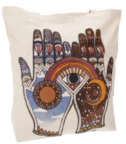 No Time Shopper Tasche, Stabile Einkaufstasche, Strandtasche, Yogatasche - Drittes Auge - 48x45x13 Cm