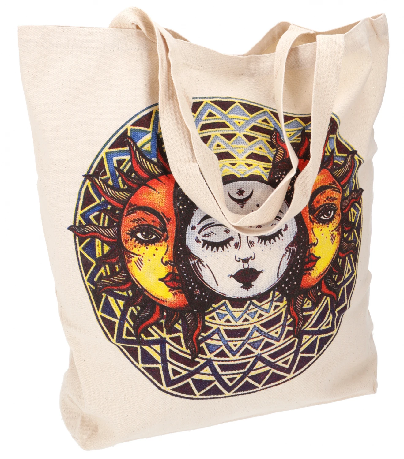 No Time Shopper Tasche, Stabile Einkaufstasche, Strandtasche, Yogatasche - Sonne-Mond - 48x45x13 Cm 4 No Time Shopper Tasche, Stabile Einkaufstasche, Strandtasche, Yogatasche - Sonne-Mond - 48x45x13 Cm – Bild 2