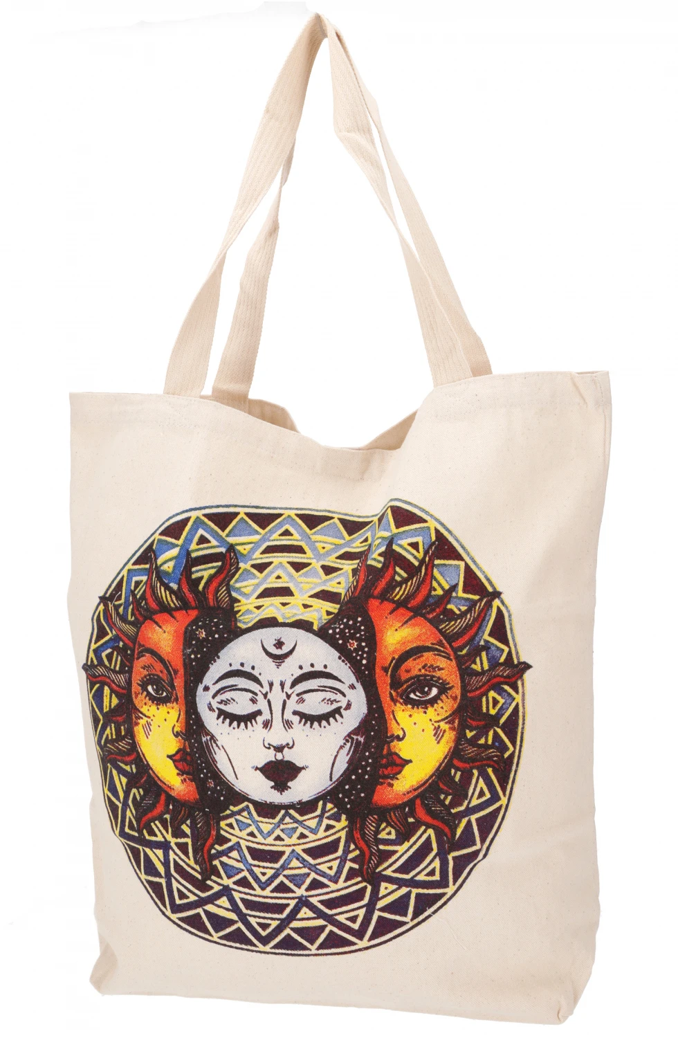 No Time Shopper Tasche, Stabile Einkaufstasche, Strandtasche, Yogatasche - Sonne-Mond - 48x45x13 Cm 5 No Time Shopper Tasche, Stabile Einkaufstasche, Strandtasche, Yogatasche - Sonne-Mond - 48x45x13 Cm – Bild 3