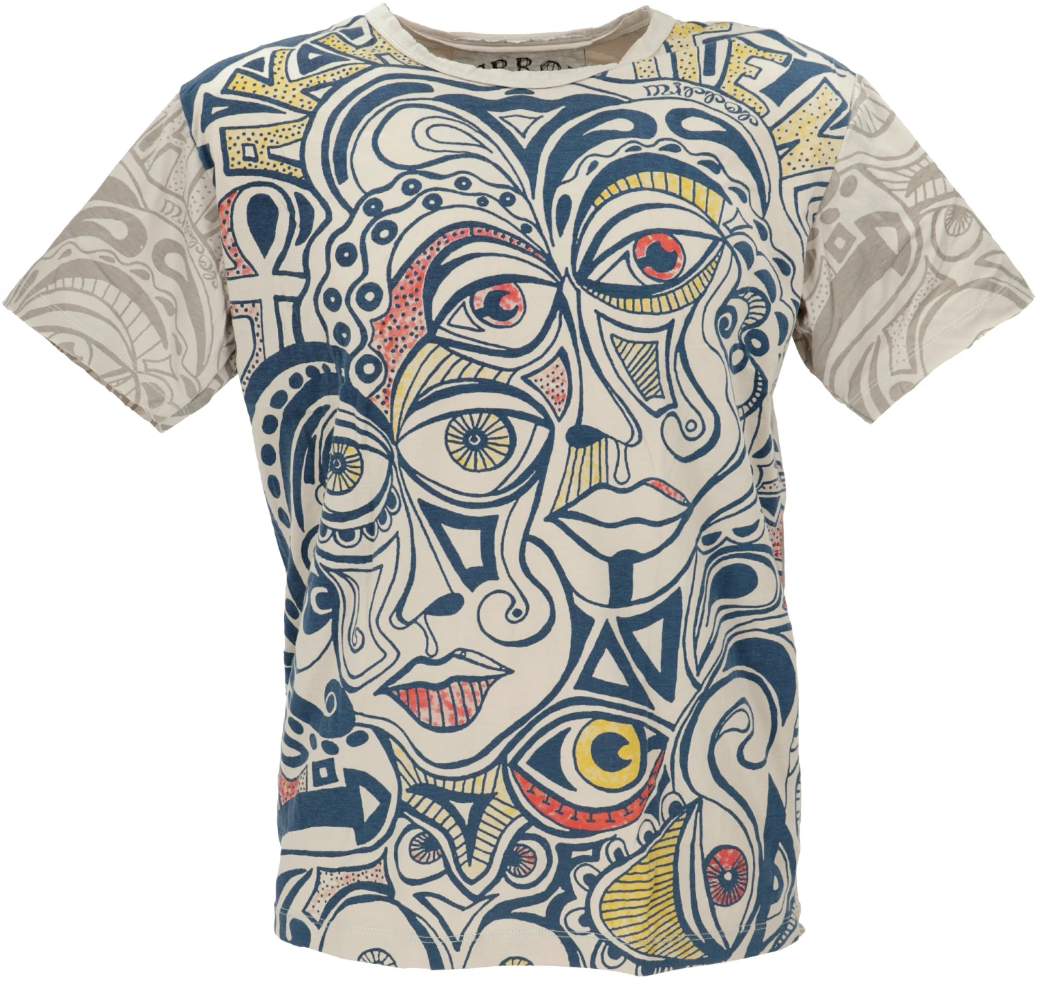 Mirror T-Shirt - Faces/beige 3 Mirror T-Shirt - Faces/beige