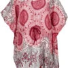 Poncho, Mandala Tunika, Boho Kaftan, Kurzarm Strandtunika Für Starke Frauen - Rot -Modebekleidungsgeschäft 52781 me shop 179