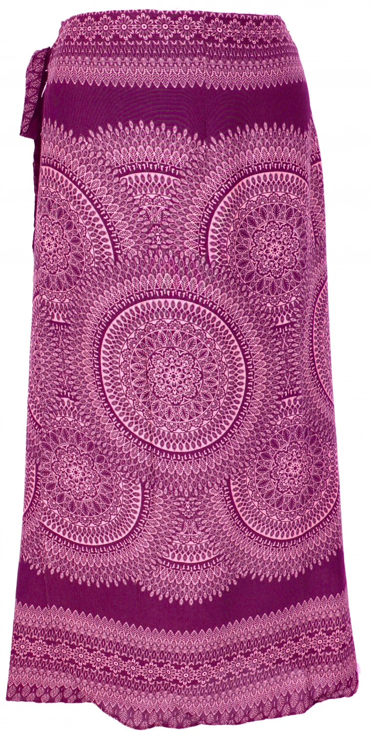 Langer Wickelrock, Strandrock, Sommerrock - Weinrot 5 Langer Wickelrock, Strandrock, Sommerrock - Weinrot – Bild 3