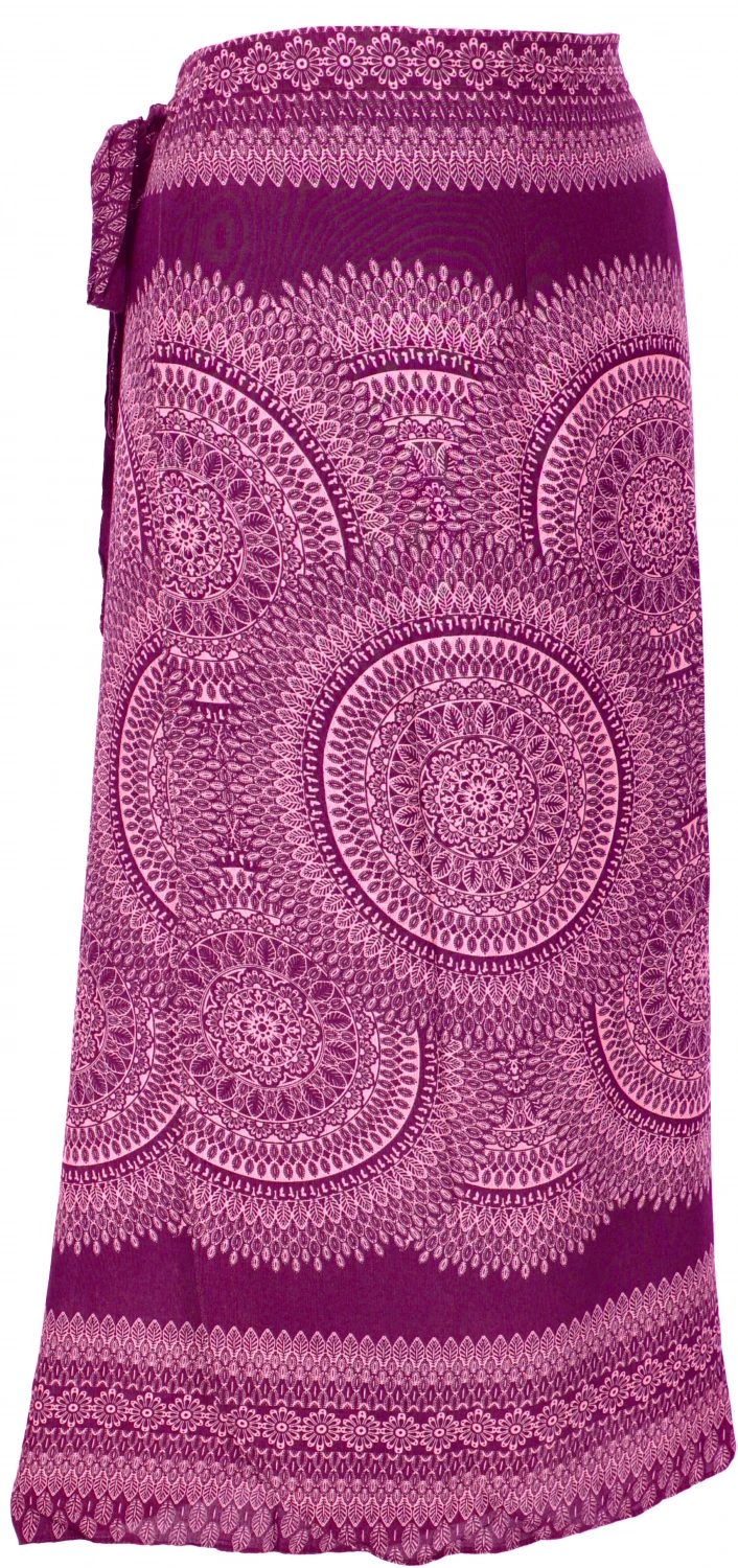 Langer Wickelrock, Strandrock, Sommerrock - Weinrot 3 Langer Wickelrock, Strandrock, Sommerrock - Weinrot