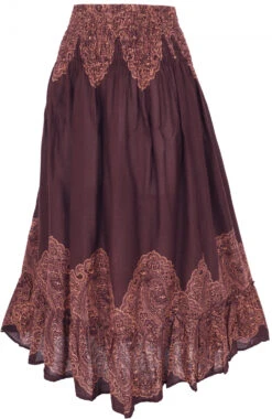 Boho Stufenrock, Strandrock, 3/4 Sommerrock - Braun -Modebekleidungsgeschäft 52822 me shop 2023 2 10