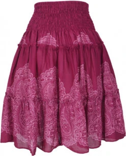 Stufenrock, Bequemer Minirock, Boho Sommerrock - Weinrot -Modebekleidungsgeschäft 52823 me shop 2023 2 7