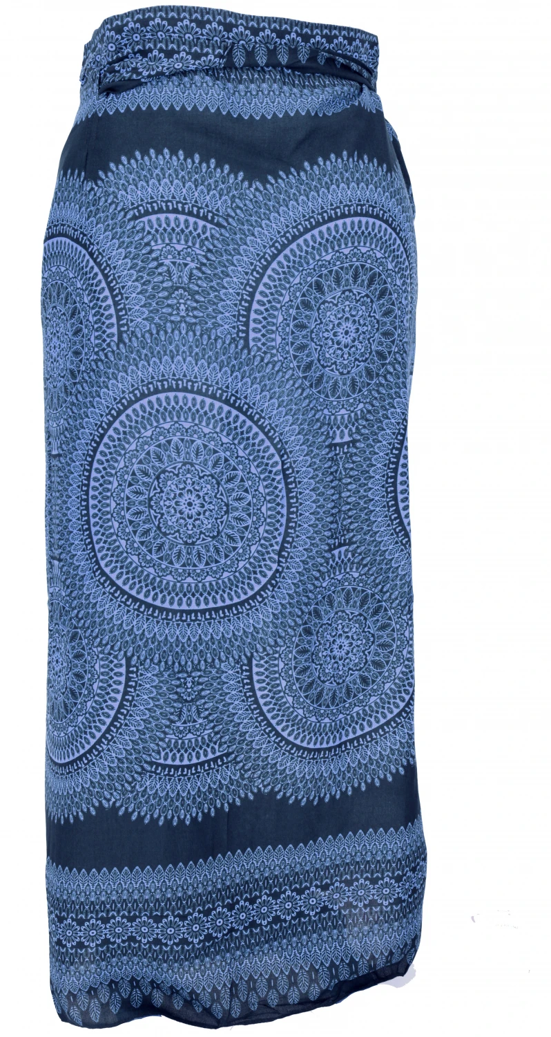 Langer Wickelrock, Strandrock, Sommerrock - Dunkelblau 4 Langer Wickelrock, Strandrock, Sommerrock - Dunkelblau – Bild 2