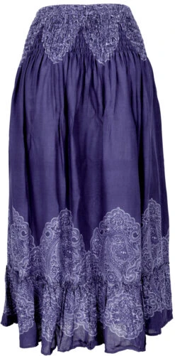 Boho Stufenrock, Strandrock, 3/4 Sommerrock - Blau 8 Boho Stufenrock, Strandrock, 3/4 Sommerrock - Blau -Modebekleidungsgeschäft 52829 me shop 2023 2 27