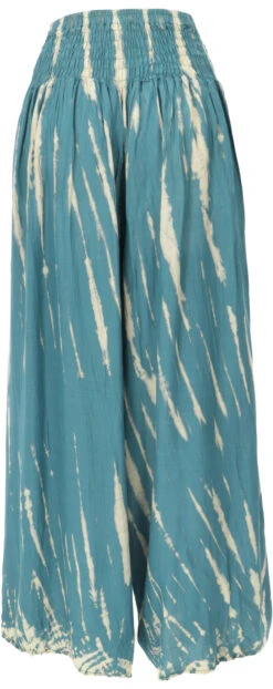 Palazzohose, Weite Offene Boho Sommerhose, Batik Hosenrock - Petrol -Modebekleidungsgeschäft 52879 me shop 2023 2 70