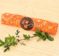 Bali Batik Sarongkleid, Wickelrock, Sarong, Strand Tuch Mit Sarongschnalle - Design 3/orange - 160x100 Cm