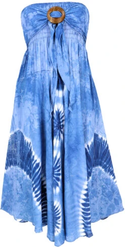 Boho Sommerrock, Maxirock Hippie Chic, Wandelbares Sommerkleid, Strandkleid - Blau -Modebekleidungsgeschäft 53149 123thailand 2023 mix 29