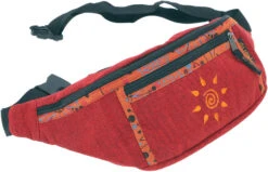 Große Bestickte Stoff Gürteltasche, Crossbody Bag, Hüfttasche, Schultertasche - Rot - 15x35 Cm -Modebekleidungsgeschäft 53182 123taschen nepal 2023 26