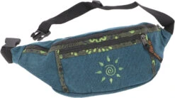 Große Bestickte Stoff Gürteltasche, Crossbody Bag, Hüfttasche, Schultertasche - Petrol - 15x35 Cm -Modebekleidungsgeschäft 53185 123taschen nepal 2023 50