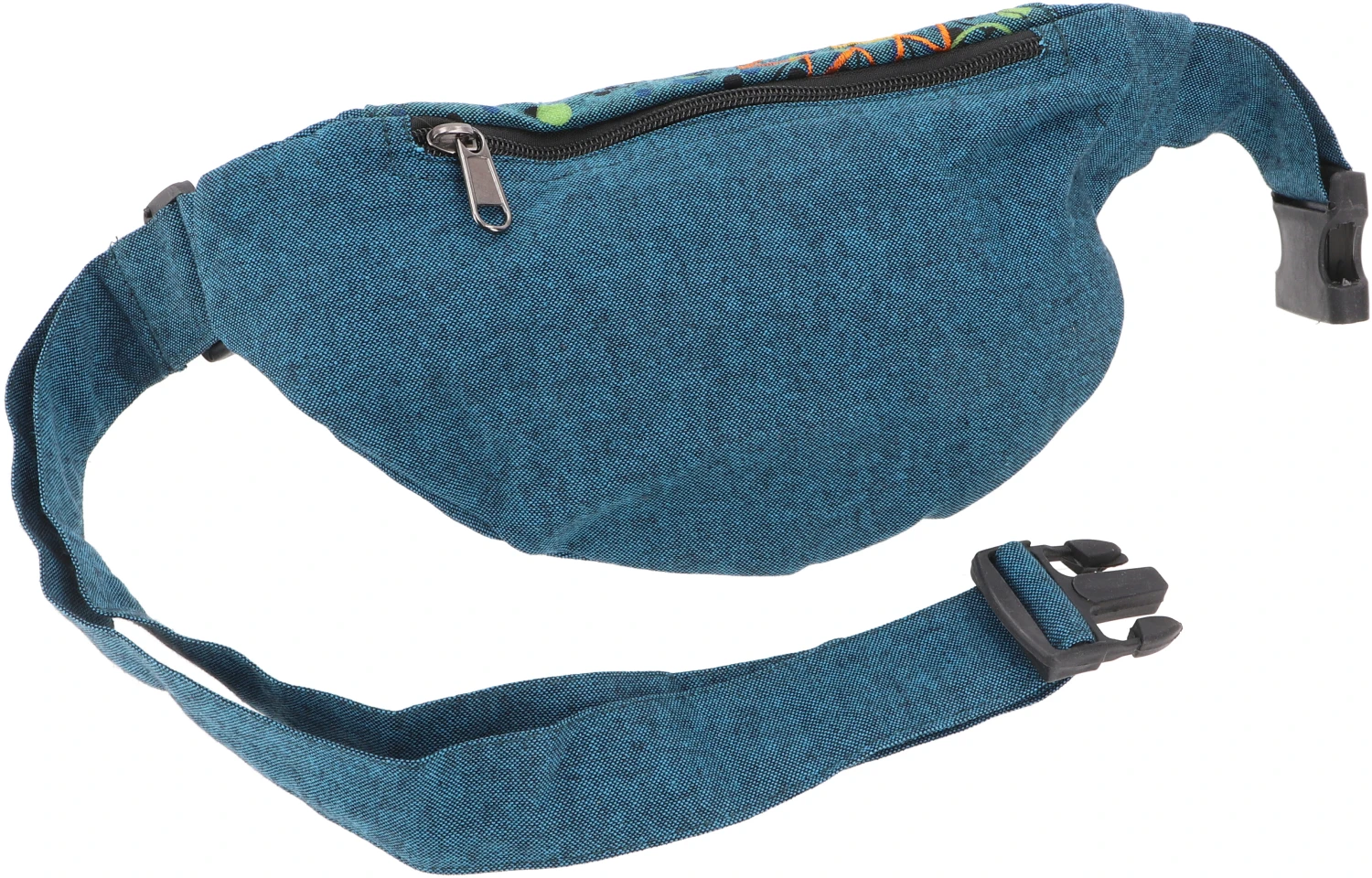 Ethno Sidebag, Bestickte Boho Nepal Gürteltasche - Petrol - 13x20x4 Cm 5 Ethno Sidebag, Bestickte Boho Nepal Gürteltasche - Petrol - 13x20x4 Cm – Bild 3