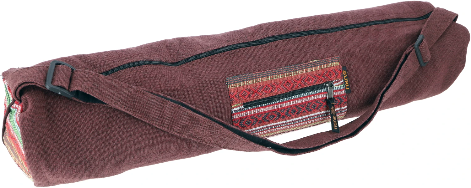 Boho Yogamatten-Tasche, Yogatasche Aus Nepal - Braun - 70x24x14 Cm Ø14 Cm 4 Boho Yogamatten-Tasche, Yogatasche Aus Nepal - Braun - 70x24x14 Cm Ø14 Cm – Bild 2