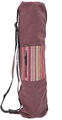 Boho Yogamatten-Tasche, Yogatasche Aus Nepal - Braun - 70x24x14 Cm Ø14 Cm