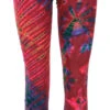 Unikat Batik Damen Leggings, Stretch Hose Für Frauen, Yogahose - Rot/bunt -Modebekleidungsgeschäft 53237 123batik tahailand 2023 85