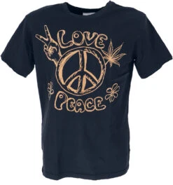 Mirror T-Shirt, Yoga T-Shirt - Peace/schwarz