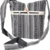 Kleiner Schulterbeutel, Boho Schultertasche, Tasche Im Ethnostyle - Schwarz/weiß - 25x20 Cm -Modebekleidungsgeschäft 53282 12356tilo taschen 46