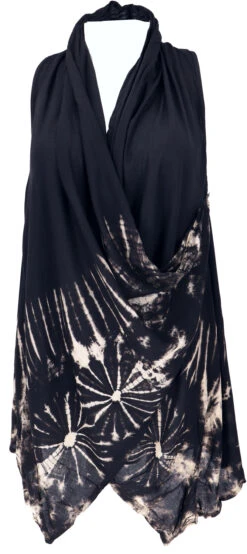 Unikat Batik Cardigan, Boho Westen Tunika, Boho Sommertunika, Maxitunika - Schwarz -Modebekleidungsgeschäft 53306 12356batik tahailand 2023 223