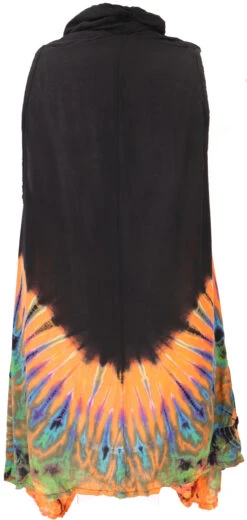 Unikat Batik Cardigan, Boho Westen Tunika, Boho Sommertunika, Maxitunika - Orange -Modebekleidungsgeschäft 53307 12356batik tahailand 2023 218