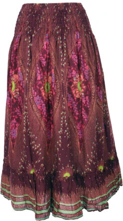 Boho Stufenrock, Strandrock, 3/4 Sommerrock - Bordeauxrot 8 Boho Stufenrock, Strandrock, 3/4 Sommerrock - Bordeauxrot -Modebekleidungsgeschäft 53334 12356thailand 2023 mix 72