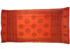 Dünnes Baba Tuch, Benares Lunghi - Orange - 180x95 Cm -Modebekleidungsgeschäft 6 15 dsc01541