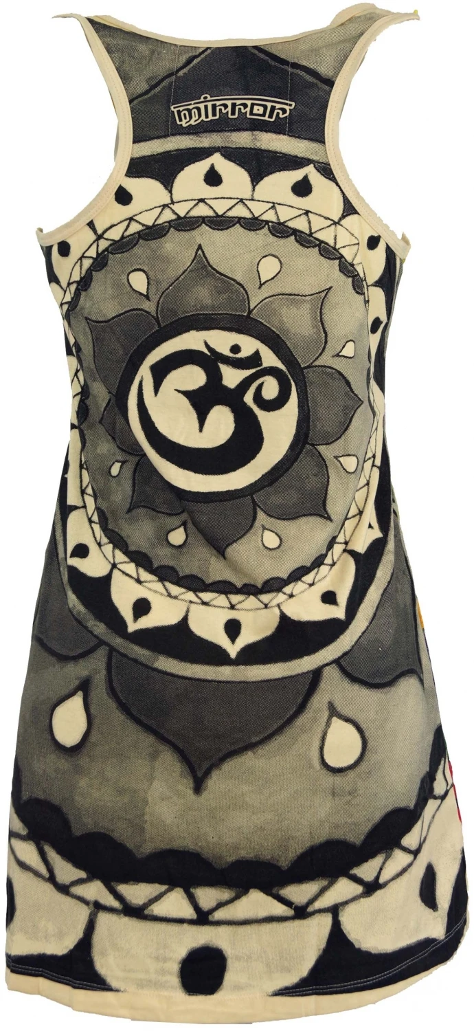 Mirror Top, Longshirt, Minikleid - Mandala Om / Beige 4 Mirror Top, Longshirt, Minikleid - Mandala Om / Beige – Bild 2
