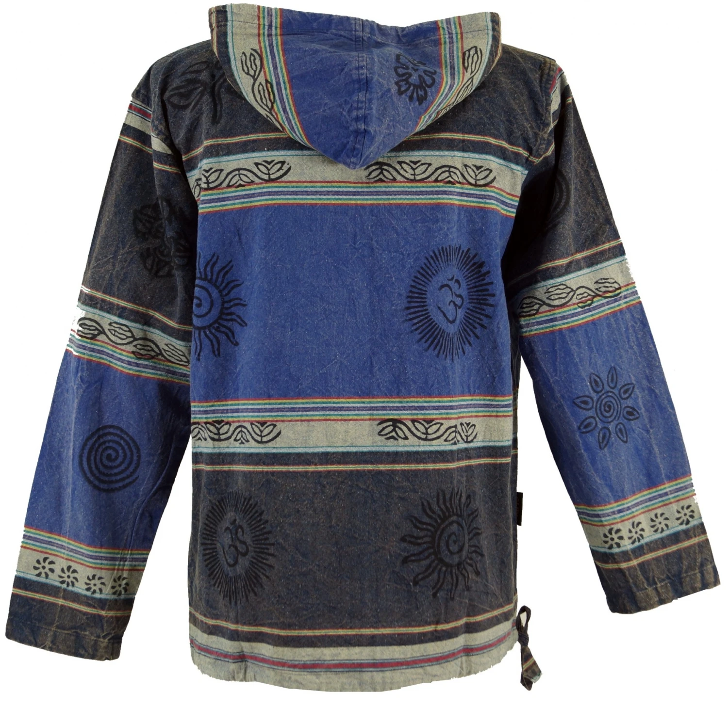 Goa Kapuzenshirt, Baja Hoody Nepalhoodie - Blau 4 Goa Kapuzenshirt, Baja Hoody Nepalhoodie - Blau – Bild 2