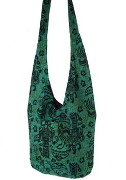 Sadhu Bag, Schulterbeutel, Hippie Tasche - Grün - 30x32x10 Cm -Modebekleidungsgeschäft 8 15 dsc02930