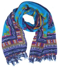 Dashiki Bali Sarong, Wandbehang, Afro Design Wickelrock, Sarongkleid - Blau - 160x115 Cm -Modebekleidungsgeschäft 9 17 dsc03580