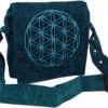 Ethno Schultertasche, Nepaltsche Stonewash `Mandala` - Türkis - 20x20x7 Cm -Modebekleidungsgeschäft 9 18dsc07889