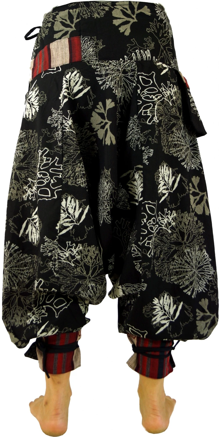 Aladinhose, Pluderhose, Pumphose - Koralle Schwarz 5 Aladinhose, Pluderhose, Pumphose - Koralle Schwarz – Bild 3