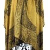 Pashmina-Viskose Schal, Indische Boho Stola Mit Paisley Muster - Mustard - 180x70 Cm -Modebekleidungsgeschäft 9 18dsc08511