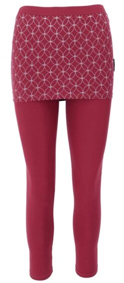 Yoga-Hose, Leggings Mit Minirock Aus Bio-Baumwolle Flower Of Life - Beere
