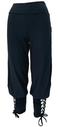 Yoga-Hose Aus Bio-Baumwolle, Leggings, Psytrance Hose Aus Bio-Baumwolle - Schwarz