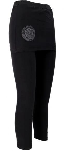 Yoga-Hose, Leggings Mit Minirock Bio BW Yogi - Schwarz -Modebekleidungsgeschäft F 28 01dev fasion leggins neues foto 40