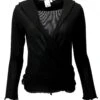 Wickelshirt, Baumwollstrick Pullover, Wickeljacke - Schwarz -Modebekleidungsgeschäft F 28 01indien mix 8