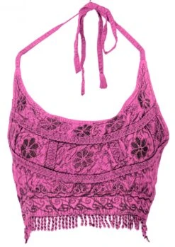 Goa Top, Psytrance Bandeau Top - Pink