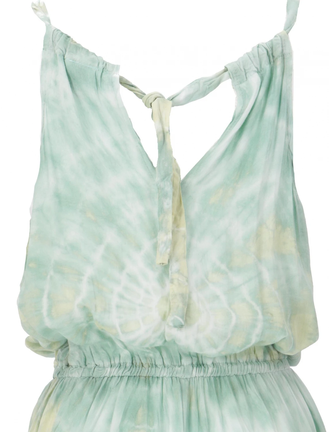 Kurzer Luftiger Batik Overall Im Boho Style, Einteiler - Mint 5 Kurzer Luftiger Batik Overall Im Boho Style, Einteiler - Mint – Bild 3