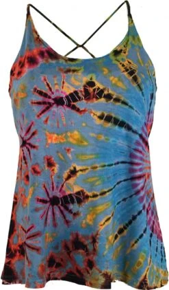 Batik Hippie Top - Hellblau