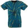 Batik T-Shirt, Herren Kurzarm Tie Dye Shirt - Petrol -Modebekleidungsgeschäft batik t shirt herren kurzarm tie dye shirt petrol 38532