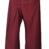 Thai Fischerhose Aus Fester Baumwolle, Wickelhose, Yogahose, Unigröße - Uni Bordeaux -Modebekleidungsgeschäft baumwoll fischerhose wickelhose yogahose nepal bordeaux 10263