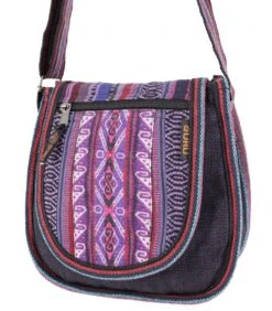 Ethno Schultertasche, Boho Tasche - Violett - 26x26x7 Cm -Modebekleidungsgeschäft f 19 05 nepal taschen 15