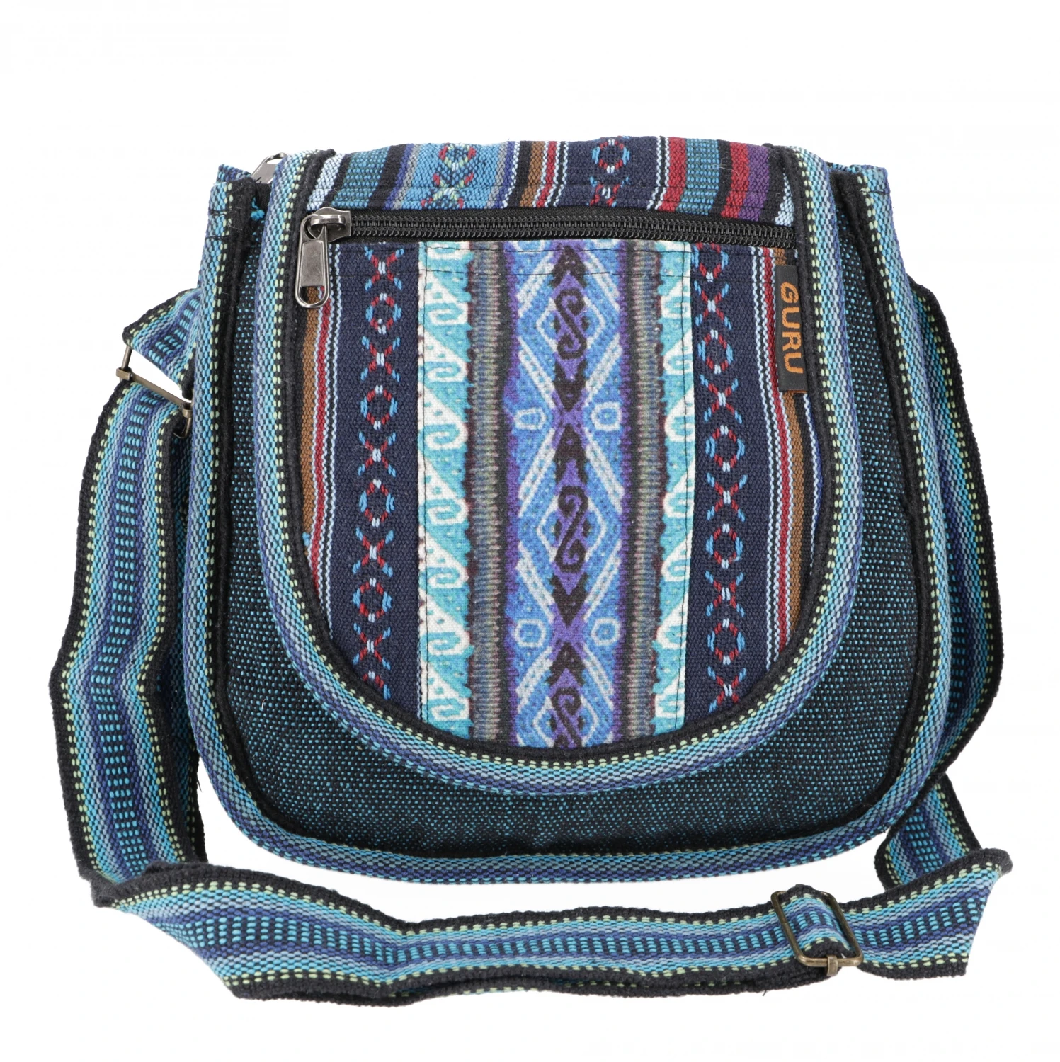 Ethno Schultertasche, Boho Tasche - Petrol - 26x26x7 Cm 3 Ethno Schultertasche, Boho Tasche - Petrol - 26x26x7 Cm