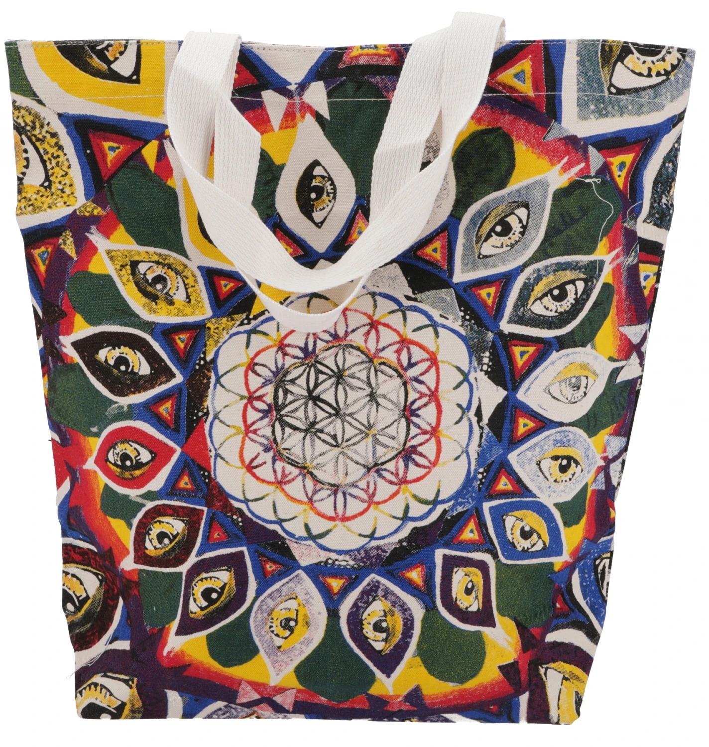 Mirror Shopper Tasche, Einkaufstasche, Strandtasche - Flower Of Life - 48x45x13 Cm 3 Mirror Shopper Tasche, Einkaufstasche, Strandtasche - Flower Of Life - 48x45x13 Cm