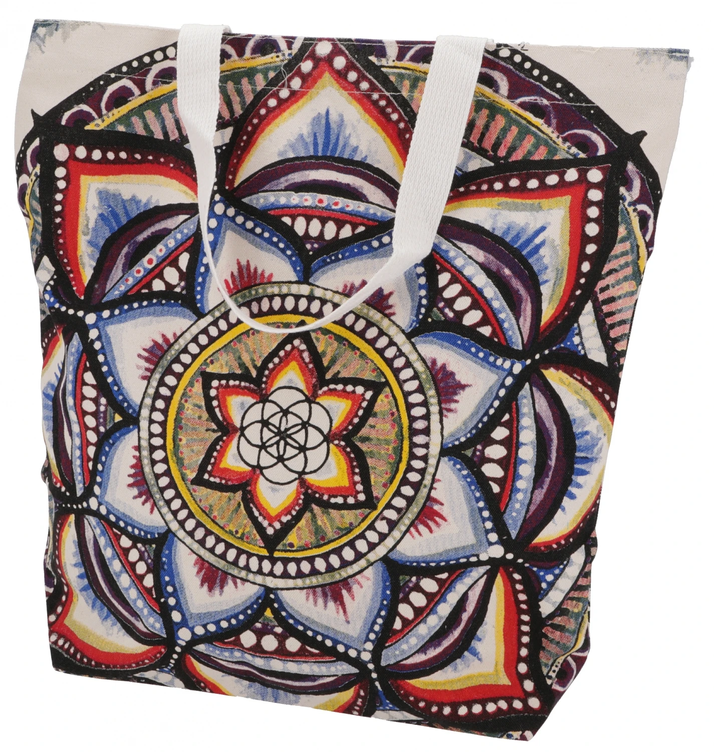 Mirror Shopper Tasche, Einkaufstasche, Strandtasche - Mandala - 48x45x13 Cm 3 Mirror Shopper Tasche, Einkaufstasche, Strandtasche - Mandala - 48x45x13 Cm