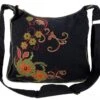 Geräumige Schultertasche, Hippie Tasche, Goa Tasche - Schwarz/lemon - 30x34x8 Cm -Modebekleidungsgeschäft f 19 07 nepal taschen 78
