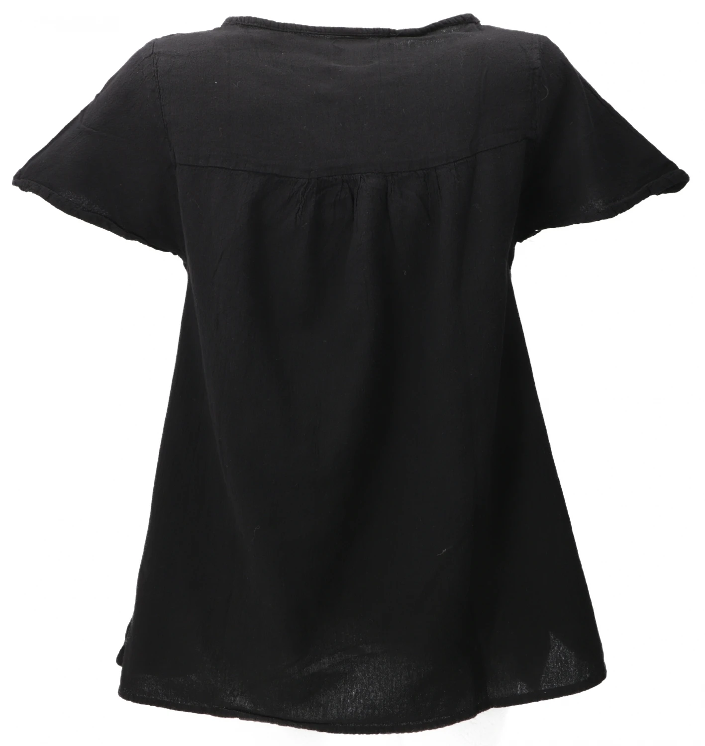 Boho Bluse, Blusenshirt, Sommerbluse - Schwarz 4 Boho Bluse, Blusenshirt, Sommerbluse - Schwarz – Bild 2