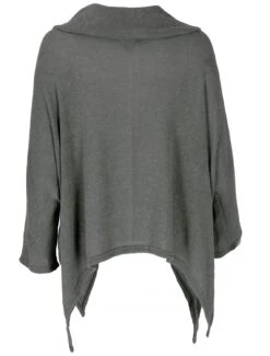 Oversize Pullover Mit Rollkragen, Feinstrick Pixi Poncho-Pulli - Granitgrau 8 Oversize Pullover Mit Rollkragen, Feinstrick Pixi Poncho-Pulli - Granitgrau -Modebekleidungsgeschäft f 19 09 9 ahosen 26